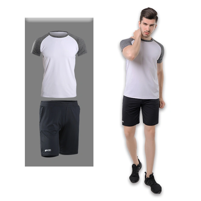 Summer Men&prime; S Fitness Two-Piece Plus-Size Running Sportswear