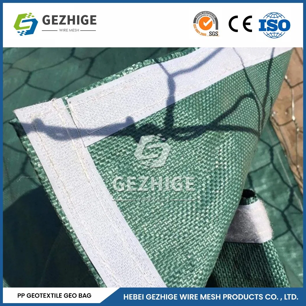 Gezhige enduit de PVC de la fabrication de treillis métallique de gabions hexagonal 4.0*1,0*0,5m Jardin Gabions Chine vert galvanisé Gabion Wire Mesh Bag