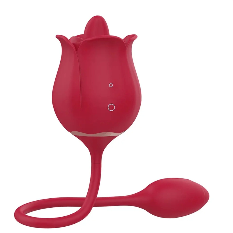 Vibradores de Rosa con clítoris de lengua Stimulator Rose Toy for Women