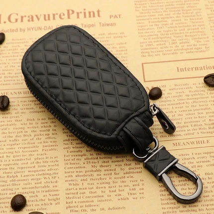 Custom Car Brand Logo Universal Leather Portable Luxury Key Keychains Holder Case