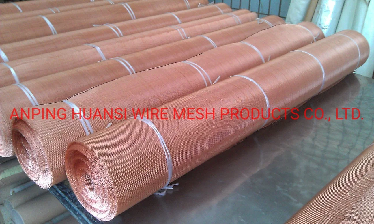 Magnetische Abschirmung Material 200/250/300/400 Mesh Red Kupfer/Phosphor Bronze/Messing Drahtgitter