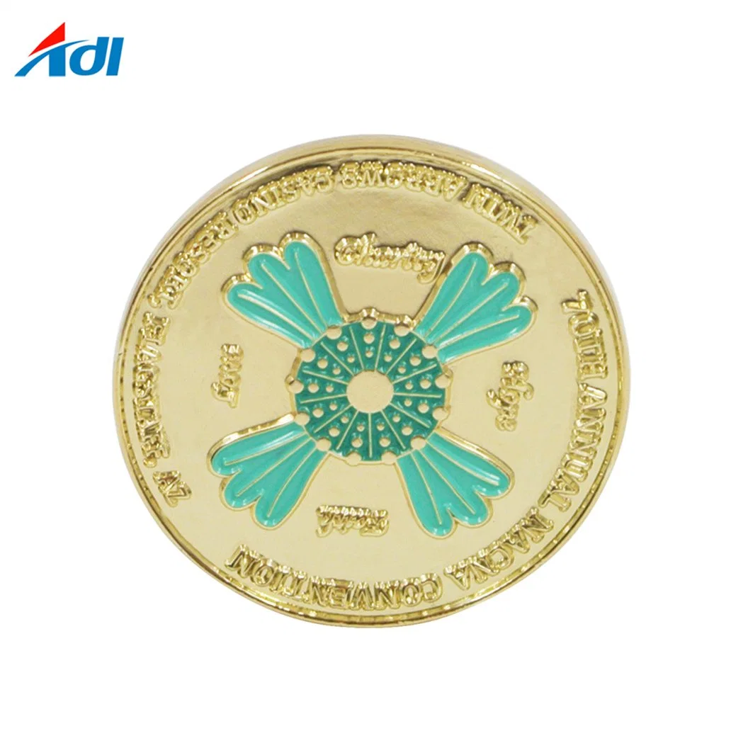 Chinese Supplier Custom Zinc Alloy Gold Plated 3D Sword Logo Mexican Collectible Coins