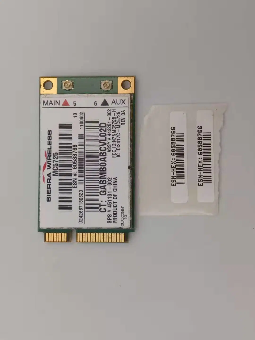 Sierra Wireless Rev Mc5725 Mini-PCI CDMA EVDO Qualcomm 3G módulos Con Sku1100602