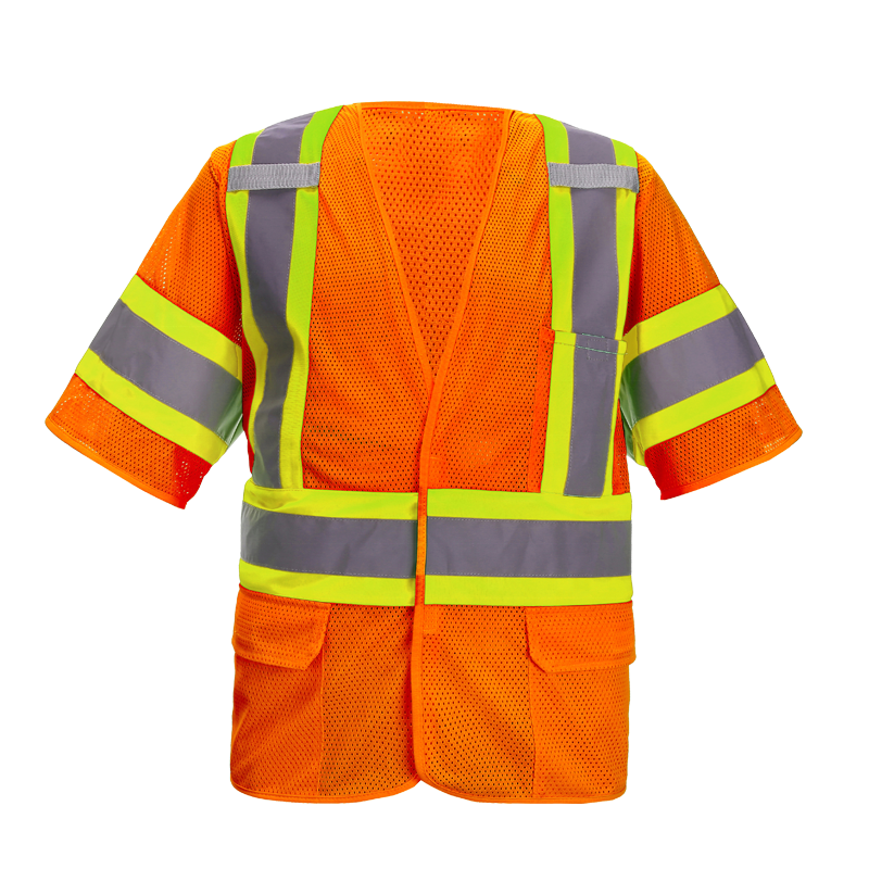 Horse Riding High Visibility Men's Workwear Traffic with Short Sleeve Reflective Safety Vest