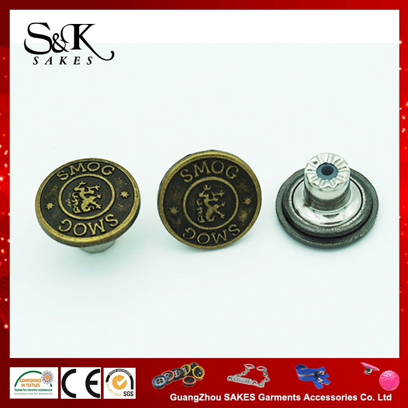 Matt Silver Color High quality/High cost performance  Metallic Buttons Alloy Jeans Button for Garments