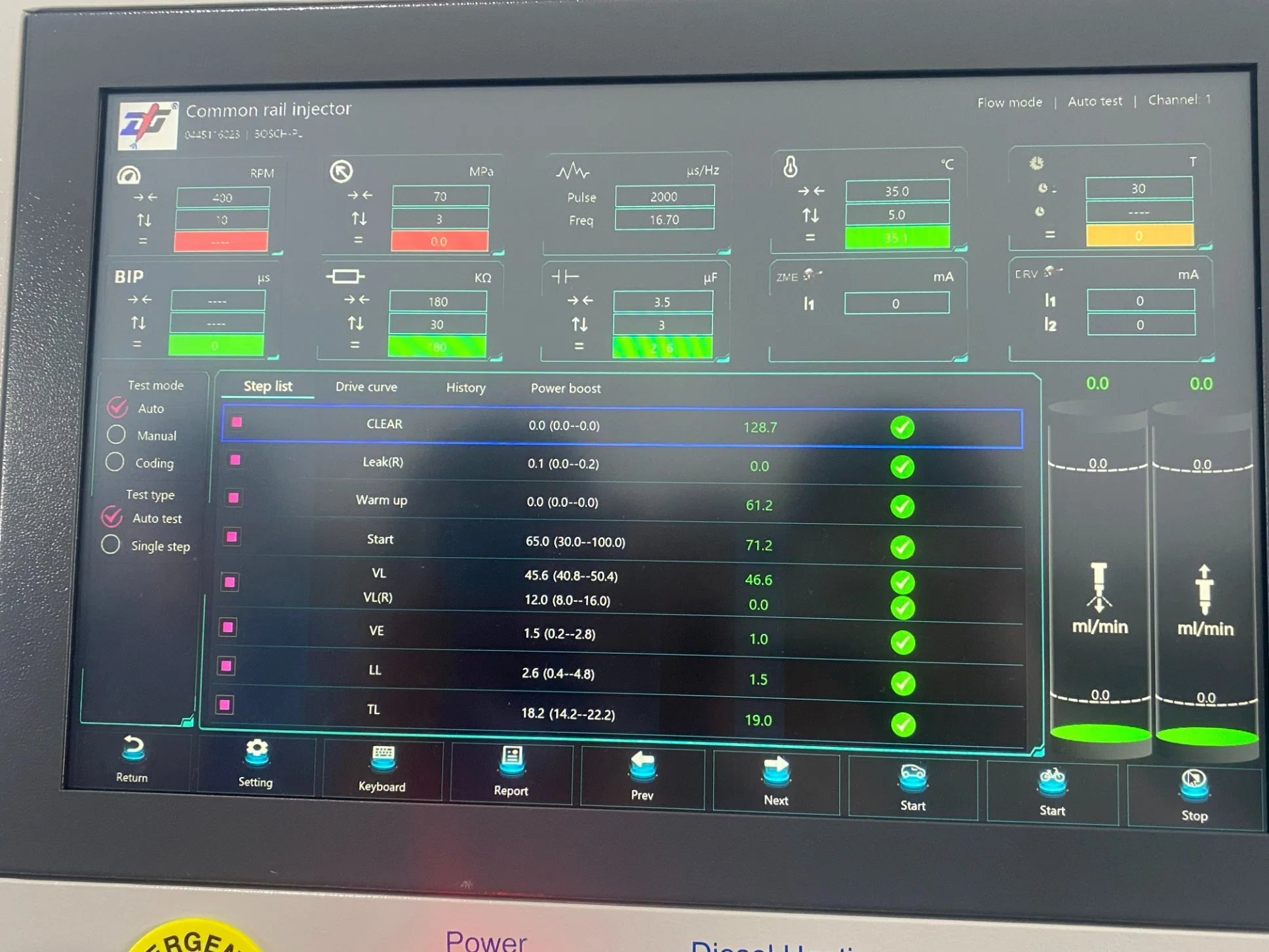 Cr718 Banco de pruebas de inyectores de Common Rail Modelo nuevo