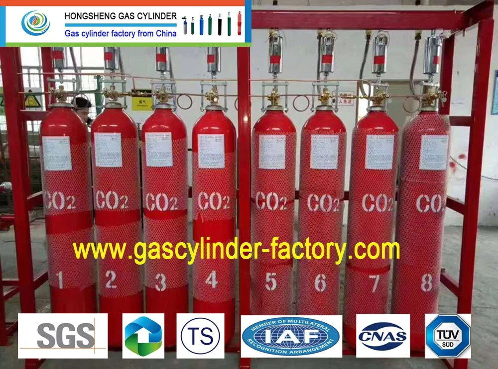 68L CO2 150bar High Pressure Vessel Seamless Steel Carbon Dioxide Gas Cylinder