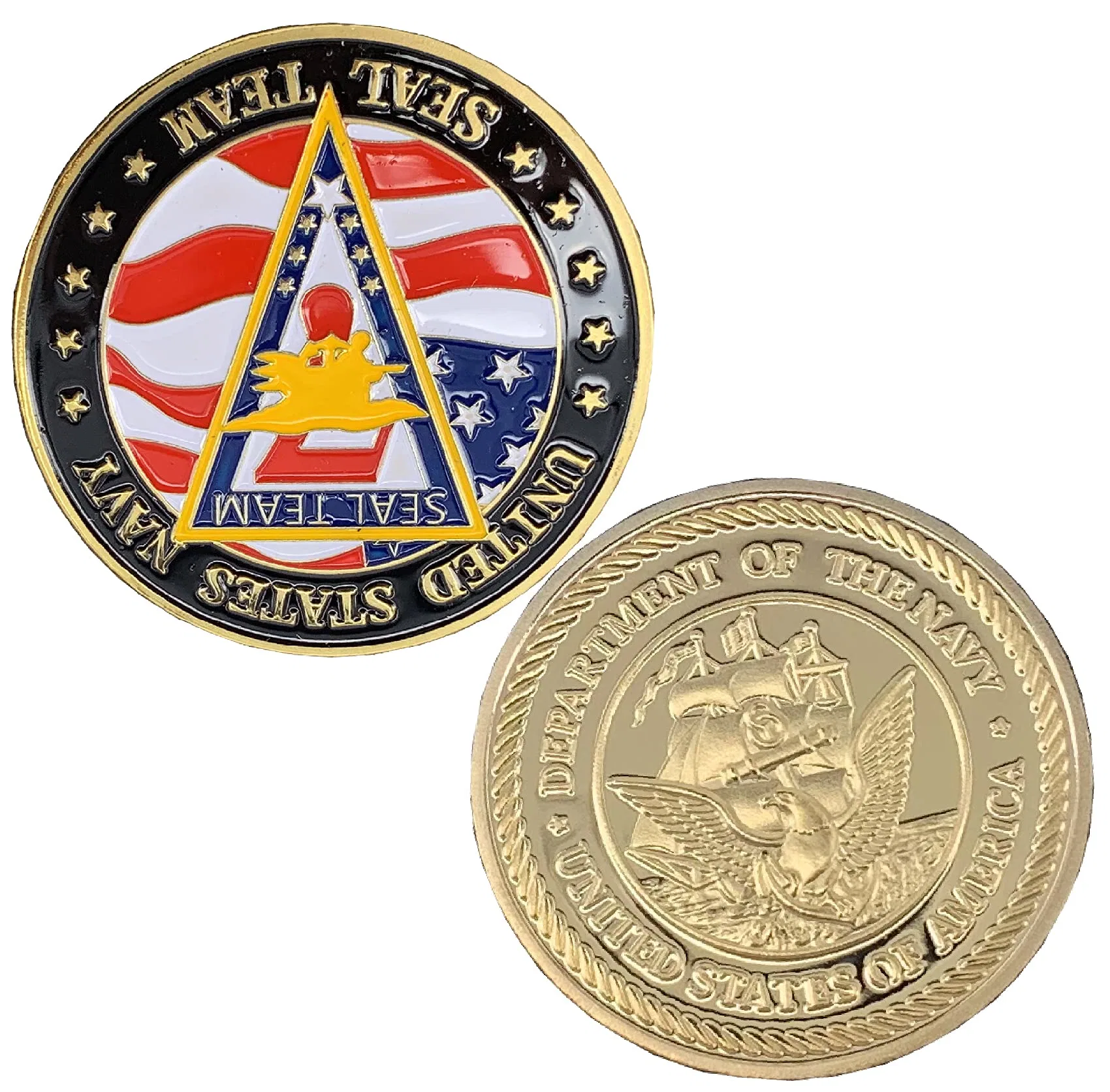 Us Gold Plated Luxury Custom Logo Zinc Alloy Metal Coins Collection Army Navy High quality/High cost performance  Army Challenge Coin for Promotional Gift