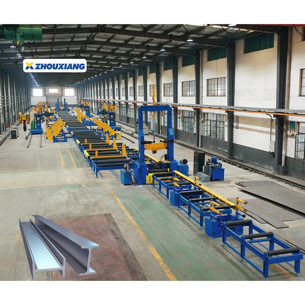 Assembly Shot Blasting Steel Structure Manufacture Machine H Beam Fabrication Production Line