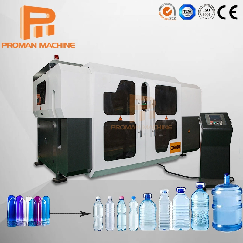 Machine de moulage par soufflage automatique d'une capacité de 10000 bph pour la fabrication de bouteilles en plastique pour boissons, liquides alimentaires, pots et contenants. Économie d'énergie.