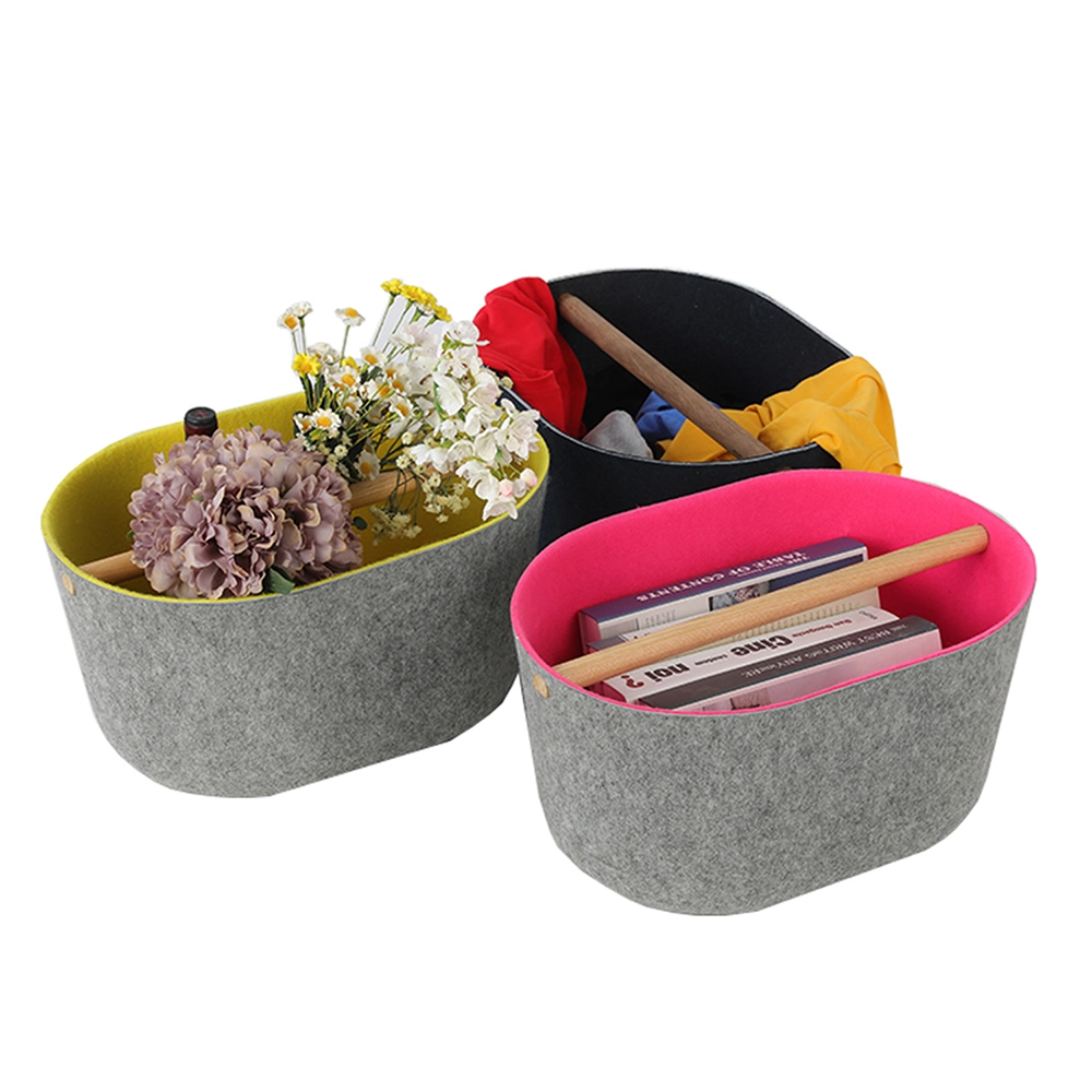 New Products Household Felt Portable Gift Storage Basket Felt Storage Baskets Bins