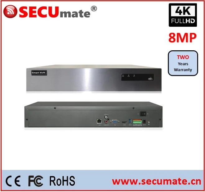 Secumate 36 Channel 4K 8MP 4X HDD CCTV IP Network Video Recorder NVR