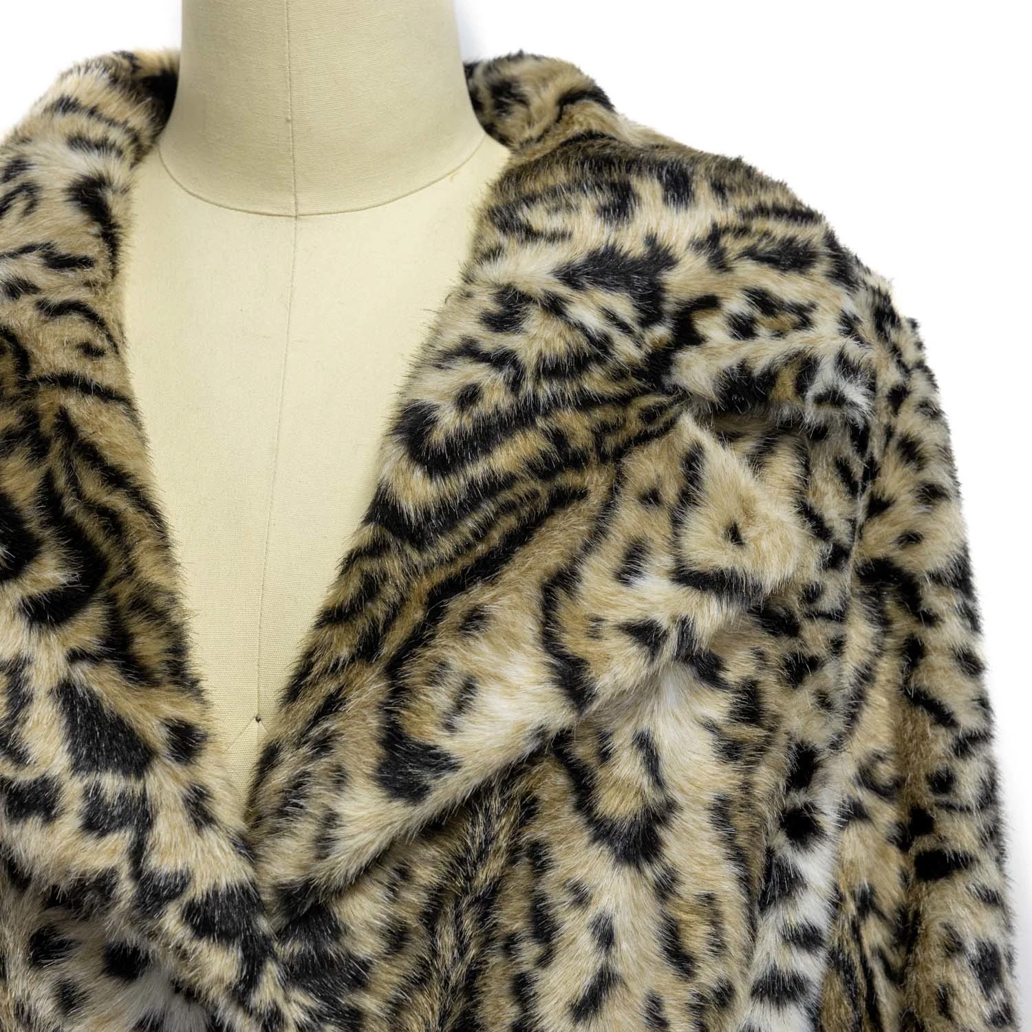 Wholesale/Supplier Winter Women Faux Fur Jacket Long Sleeves Leopard Print Fashion Coat