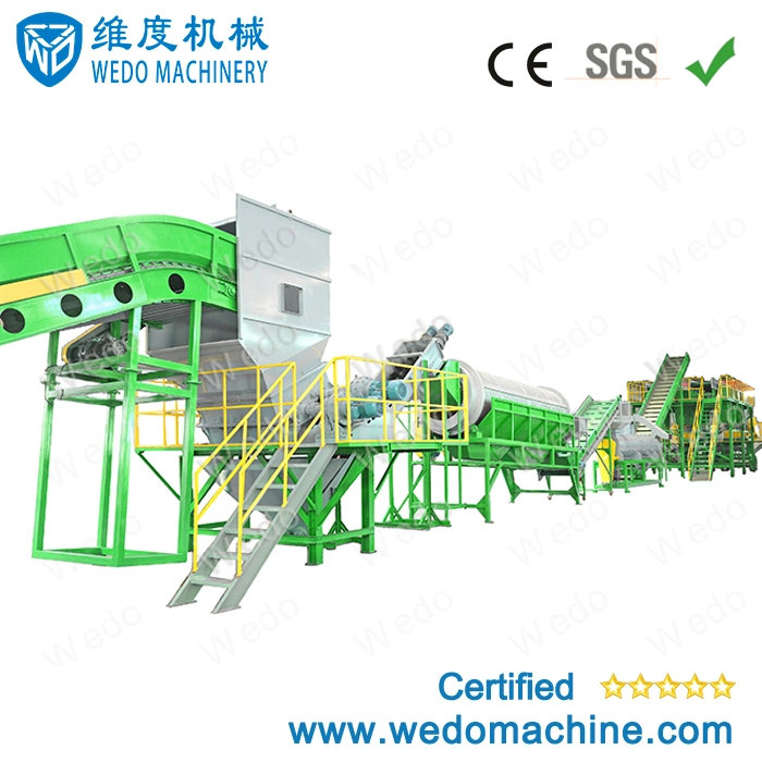 Waste Used Plastic Pet Bottle Crushing Crusher Washing Drying Dewatering Machine Recycling Production Line