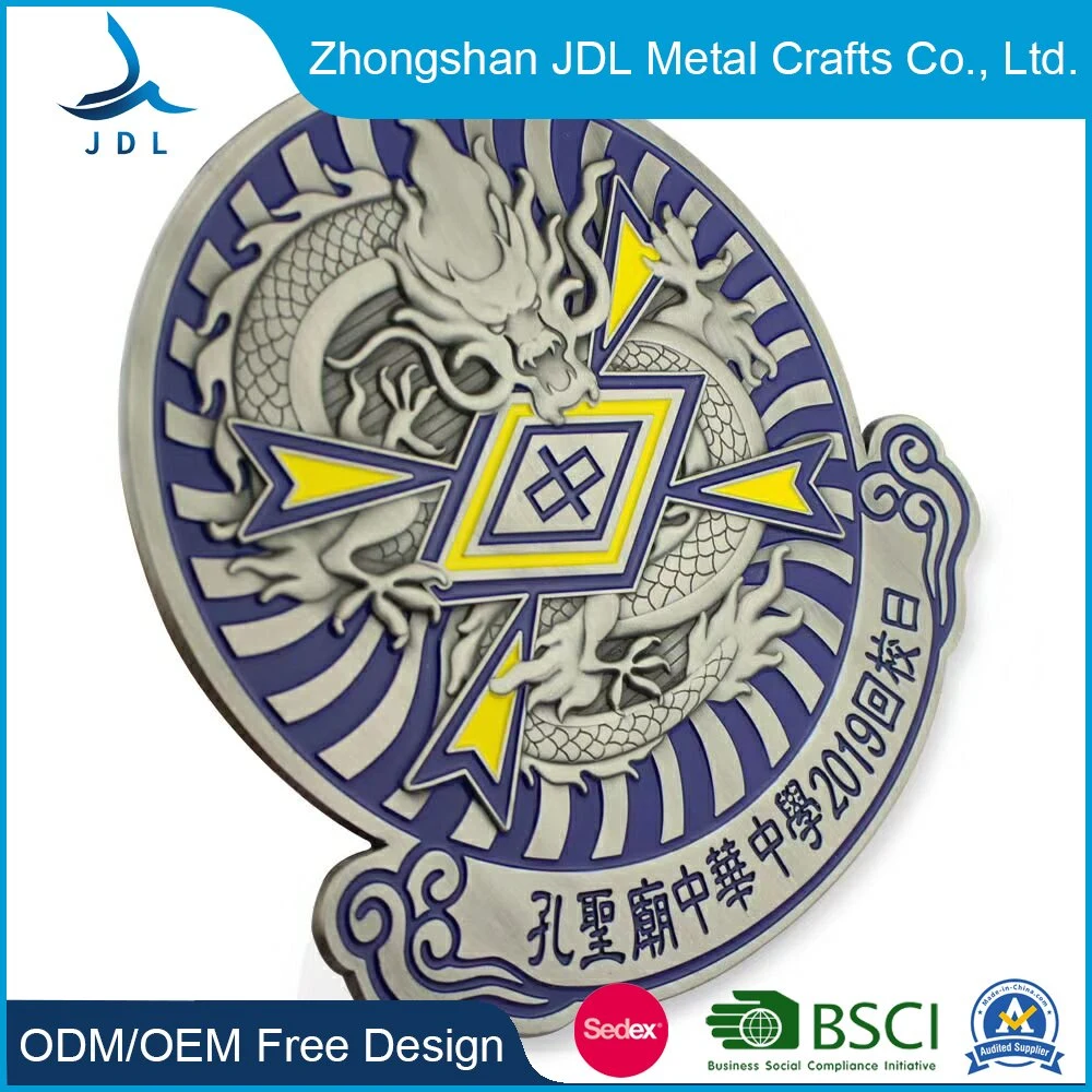 China Commemorative Award Plate Medal Customization Medals Sports Souvenir Wood Wooden Plaque Metal Art and Craft