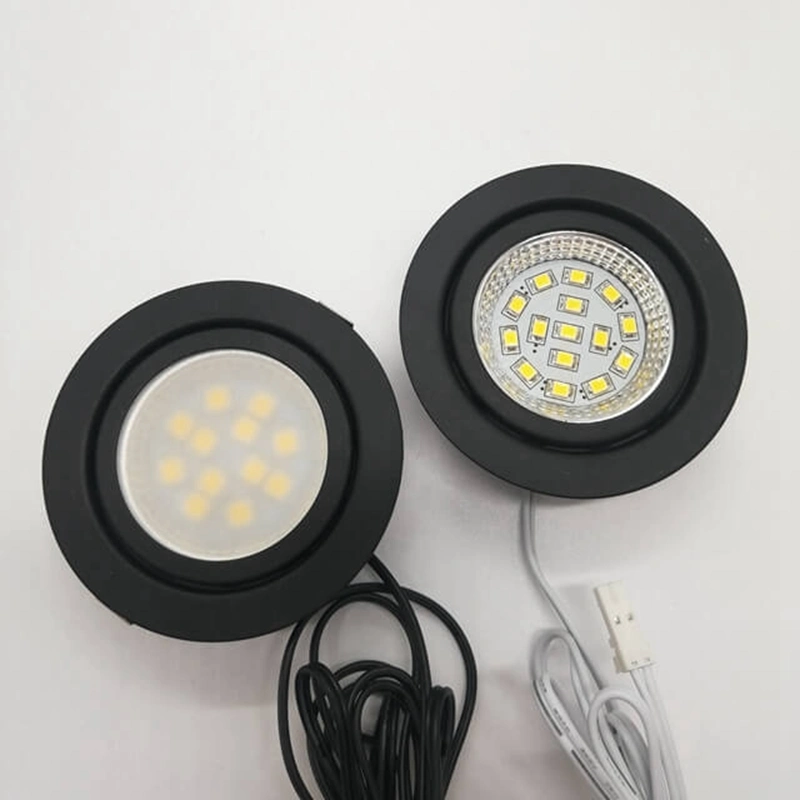 Furniture Lighting Recessed Mounted DC12V LED Cabinet Light 3W Mini LED Puck Light