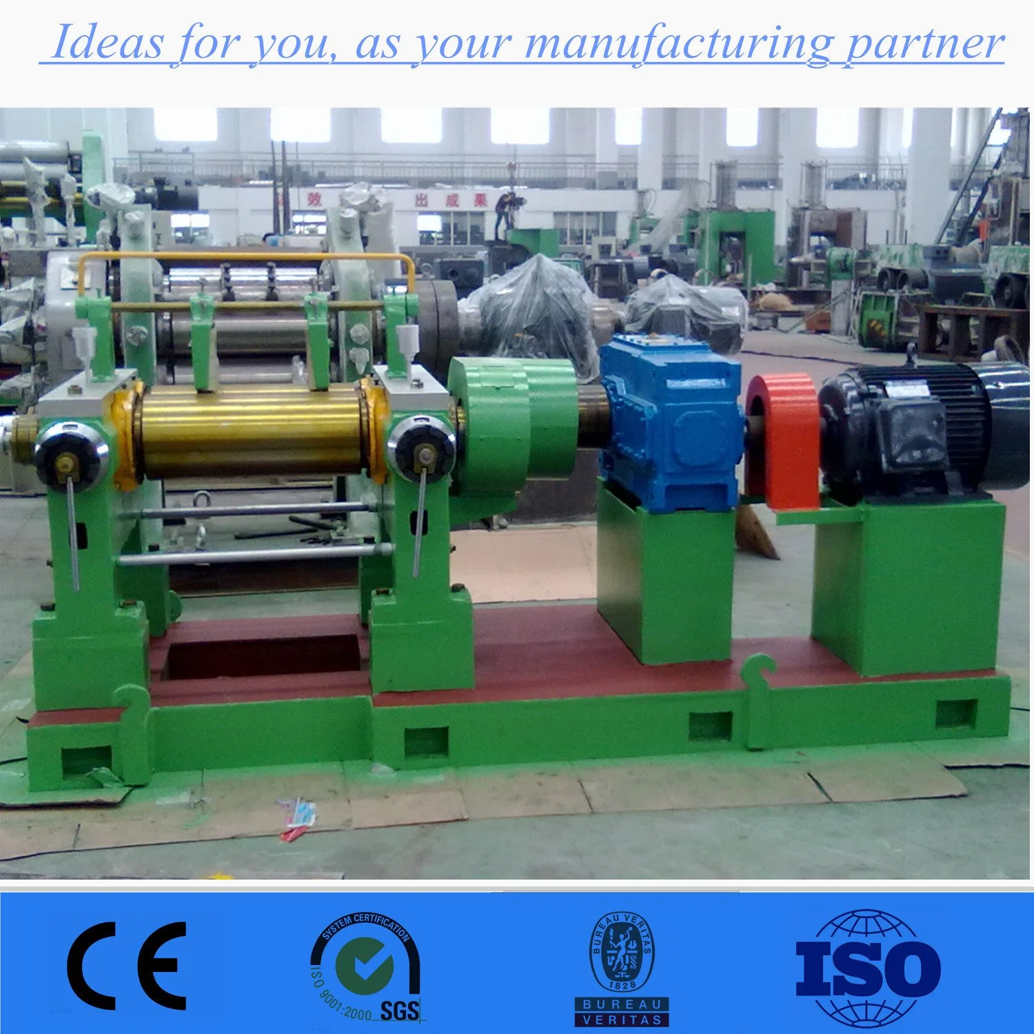 Open Mixer Two Roll Mill Machine