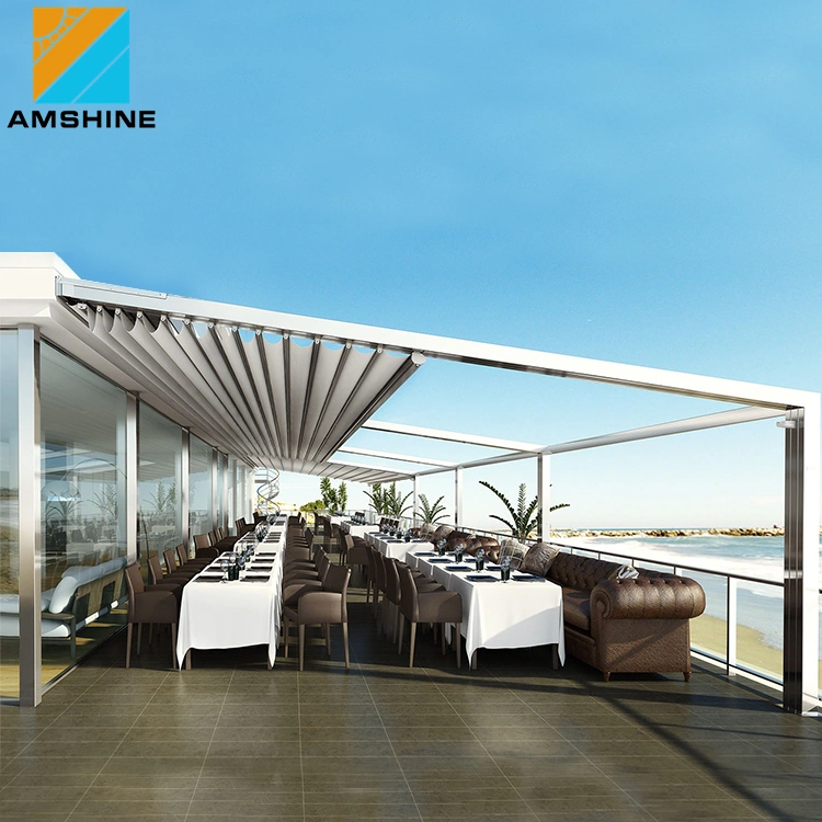 Outdoor Customized Moderne Outdoor Gazebo PVC Pergola Systeme Metall Garage Patio Markisen Motorisierte Garten Wasserdicht Bioklimatic Aluminium Pergola Markisen Zelt