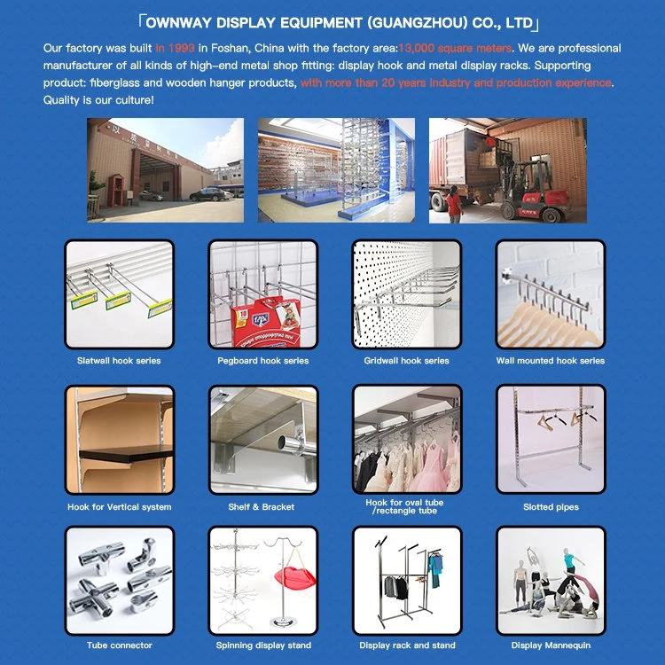 Metal Chrome Cap Display Rack for Slatwall