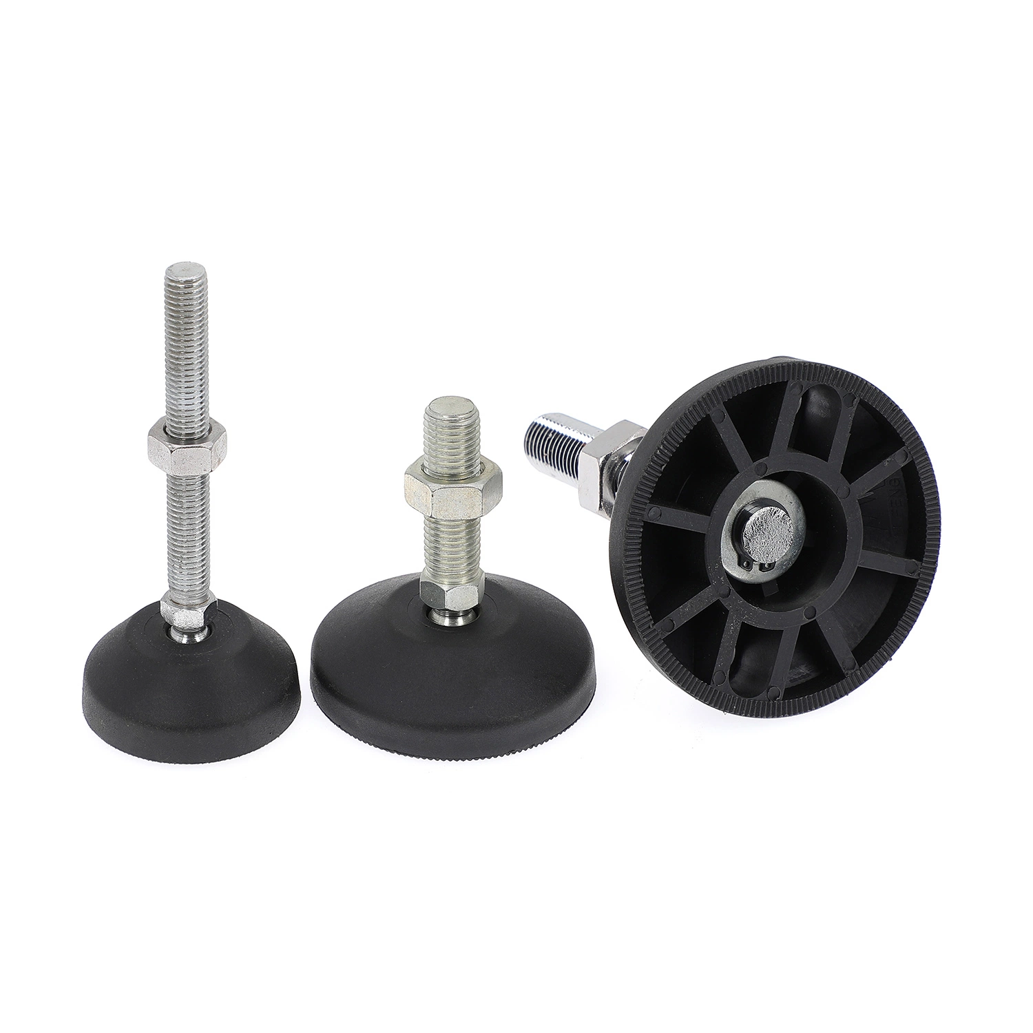 Screw Diameter M12, Length 50mm Rubber Mount Foot Machine Leveling Feet Plastic Nylon Adjustable Feet