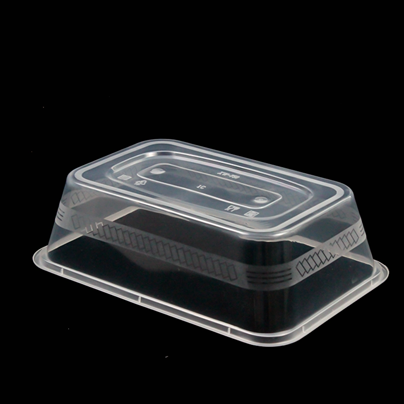 Disposable Plastic Tableware 170mm Length PP Plastic Food Container with Lid Custom Transparent for Dinner