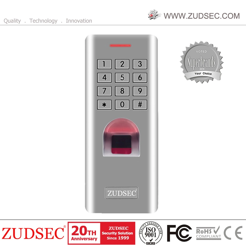 IP66 Waterproof Door Fingerprint Access Control with Metal Keypad for Gate Entrance