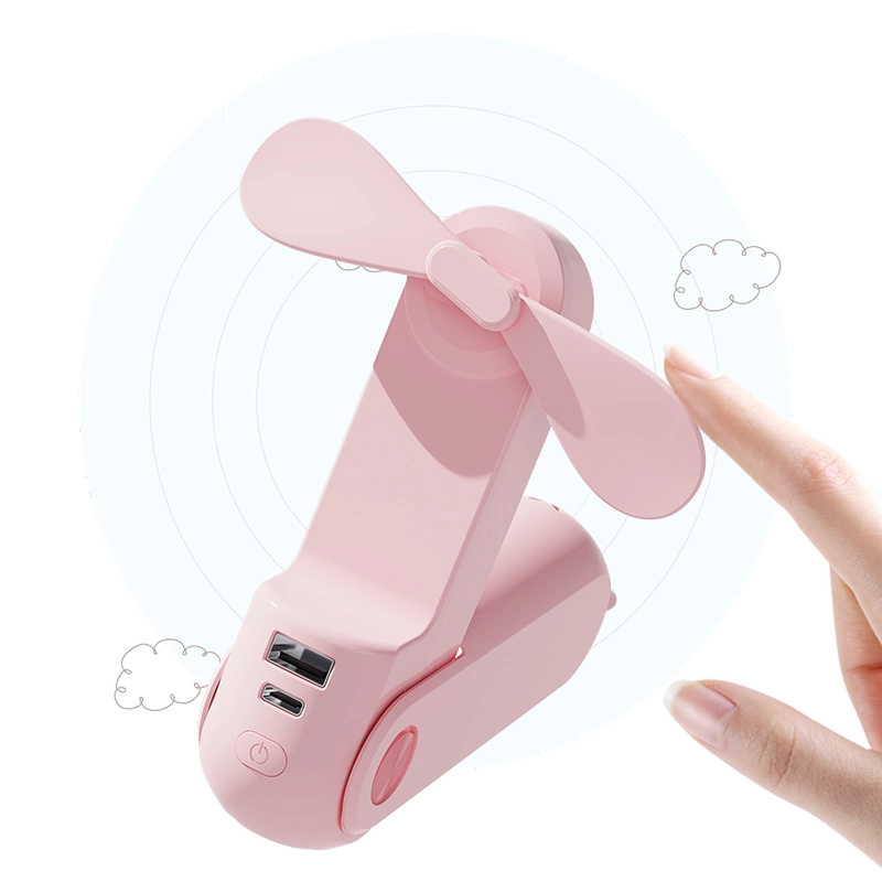 Multifunction Electrical Air Cooling 4800mAh Fan with Power Bank and Flashlight