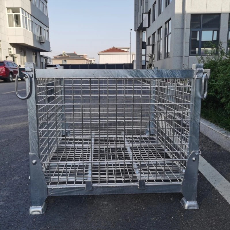 Portable Foldable Metal Storage Cage Pallet with Q235B Steel