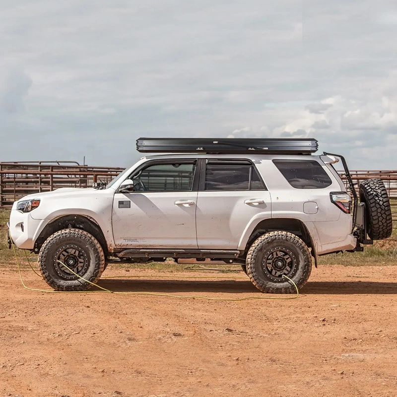 Tenda de Telhado de Carro Triangular de Alumínio à Prova d'Água para Camping e Caminhadas com Abertura Rápida Automática.