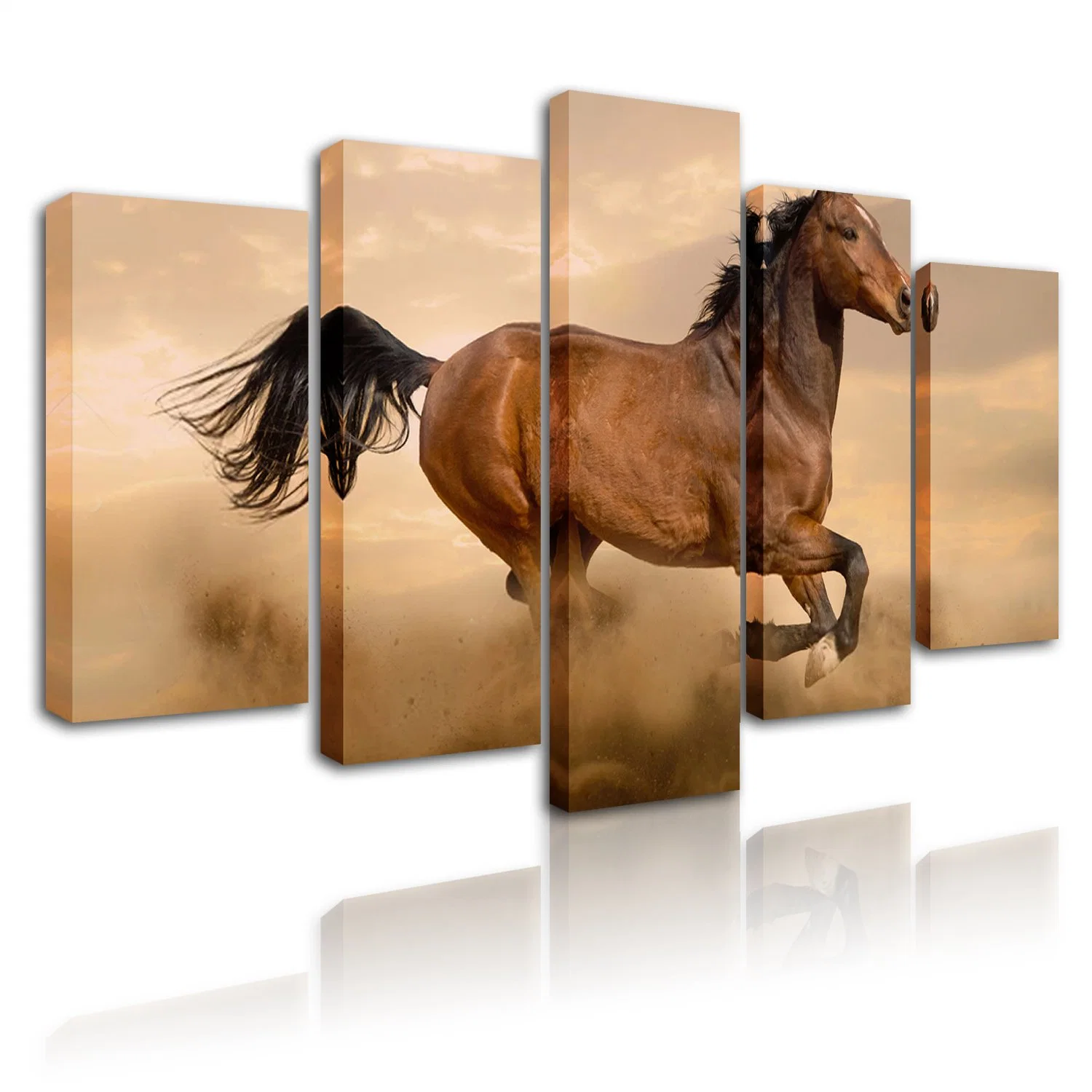 Oil Art Wall Picture Abstract Portrait Living Room Beauty Beautiful Animal Horse Painting
