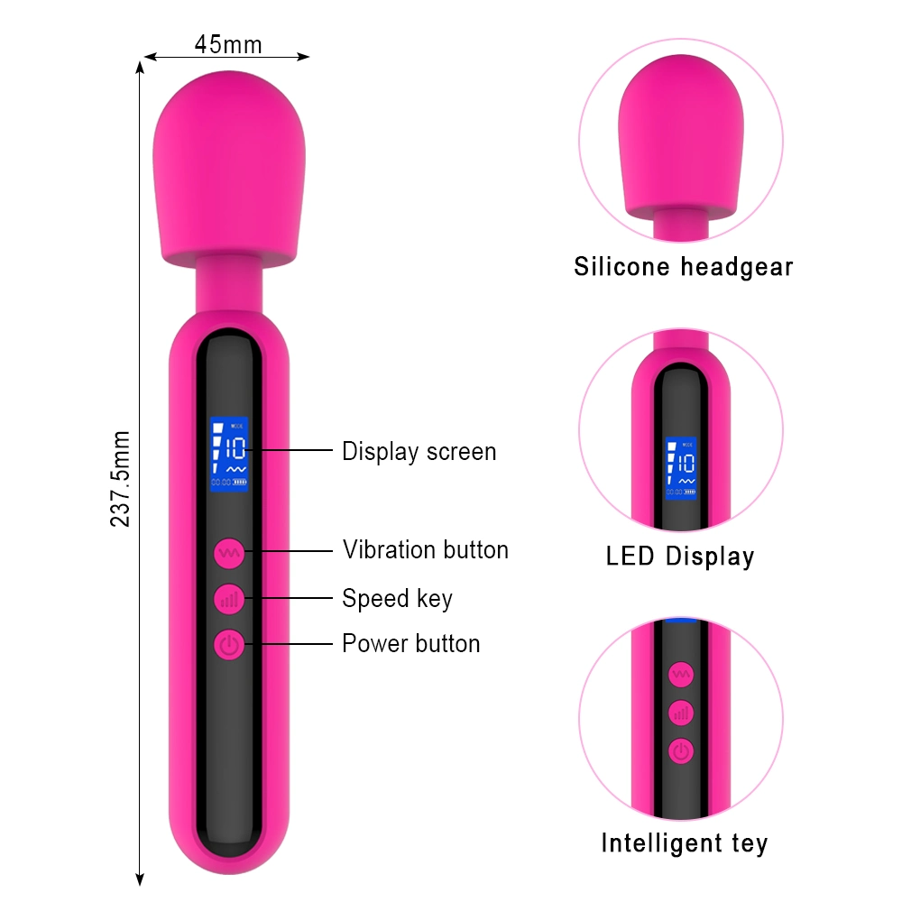 AV Stick 10 frecuencia 4 velocidad de la varita Massagersex juguete para Mujeres vagina Vibrador