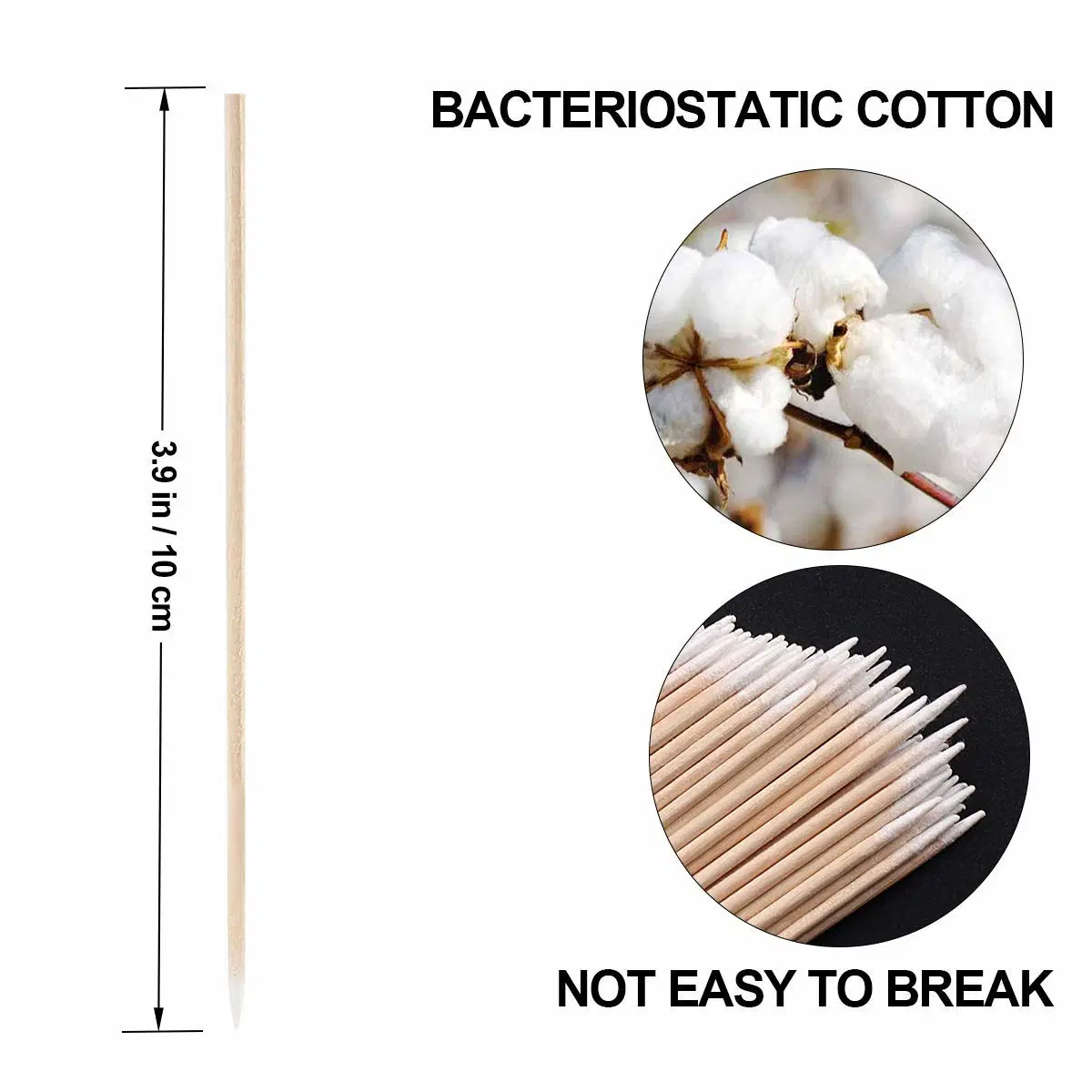 500 Count 4 Inch Pointed Cotton Swabs Microblading Cotton Tipped Applicator Tattoo Permanent Supplies