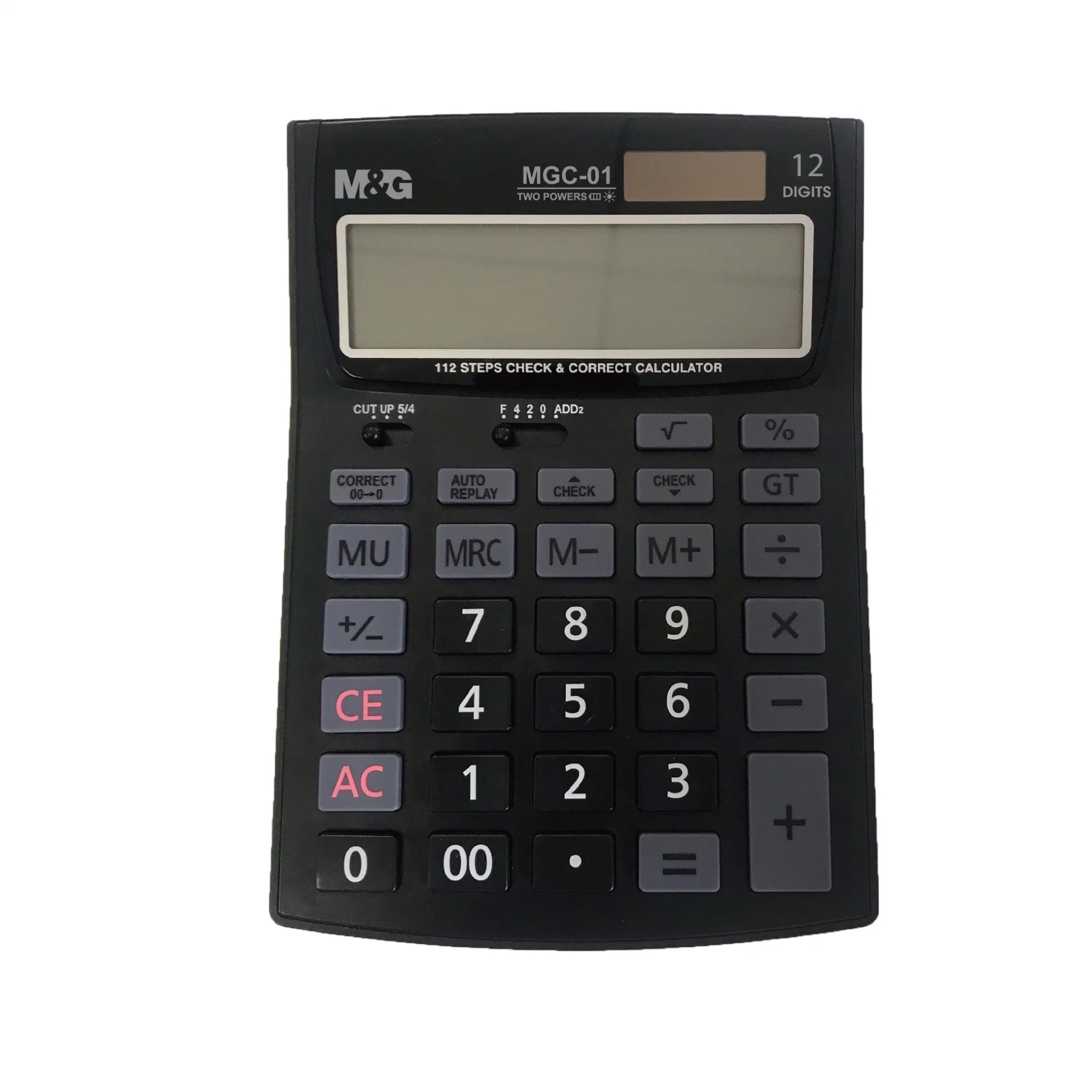 M&G Stationery Promotional Dual Power Supply 112 Steps Check Correct Calculator 12 Digits Calculator