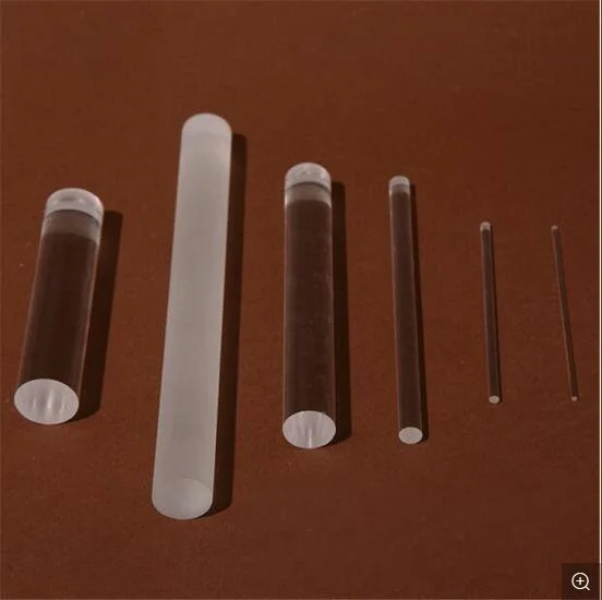 Polished Round Transparent Quartz Rod for Optical Fiber