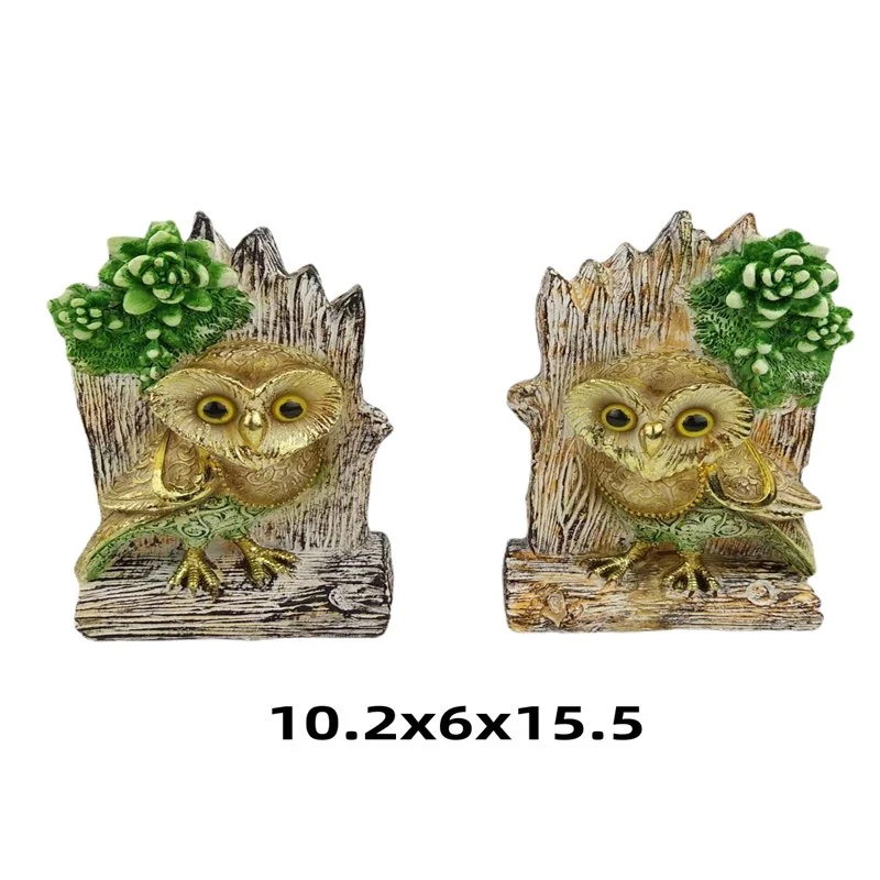 Modern Style Home Gardening Owl Resin Crafts Decor