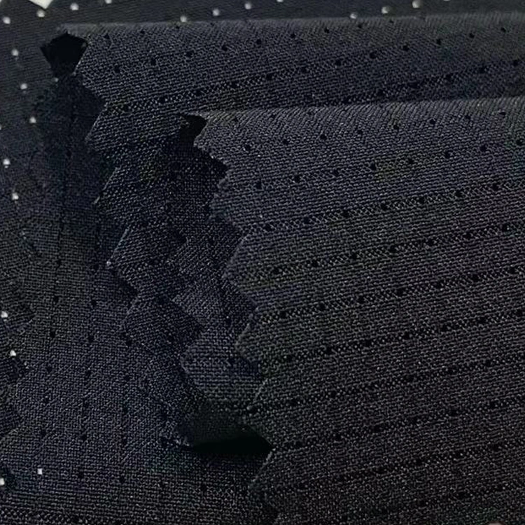 Trou de tissu maille élastique Tissu Tissu en polyester tricoté School Uniform doublure maille Pantalons de vêtements de sport