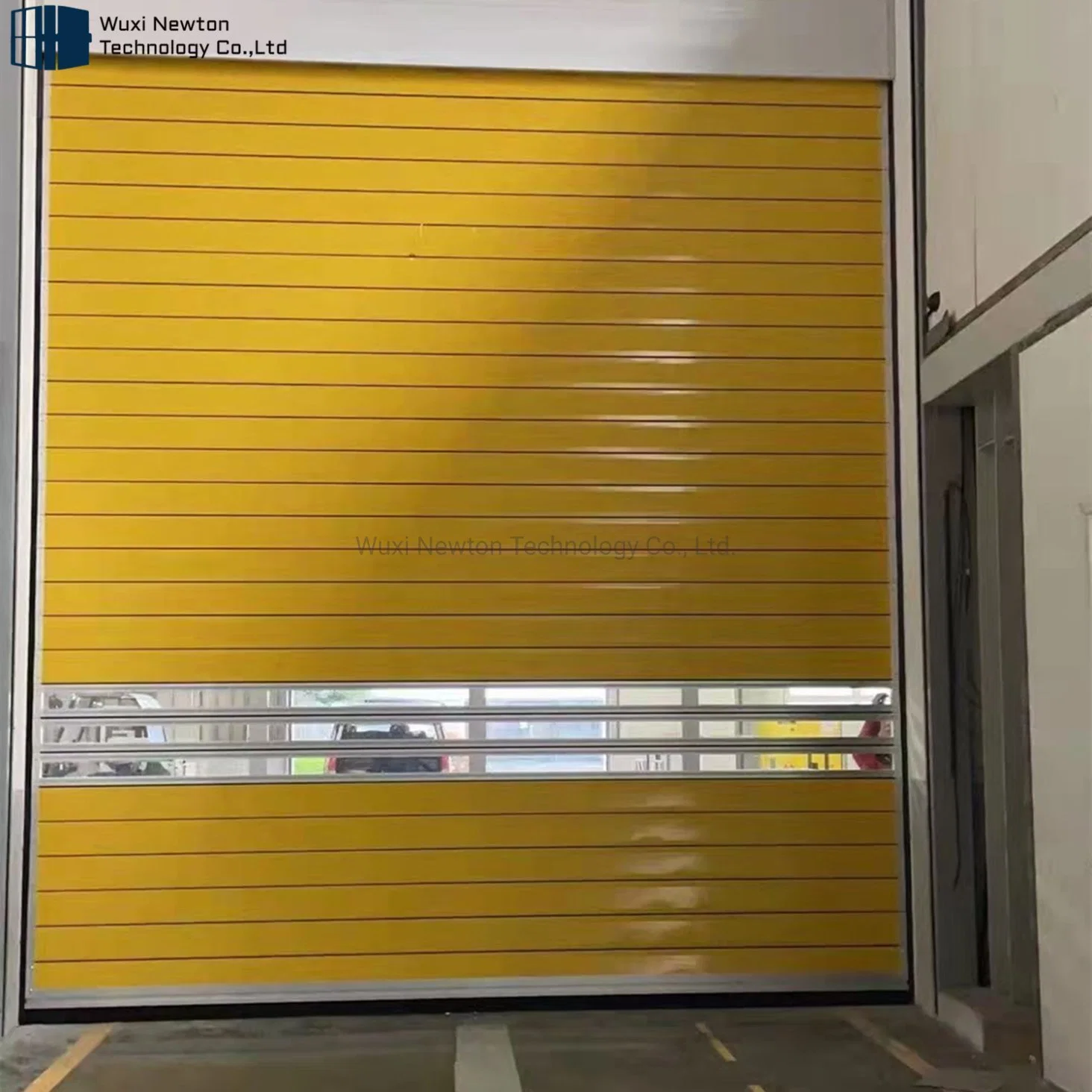 O exterior do depósito de pó rápido Porta rápida de laminagem de alumínio