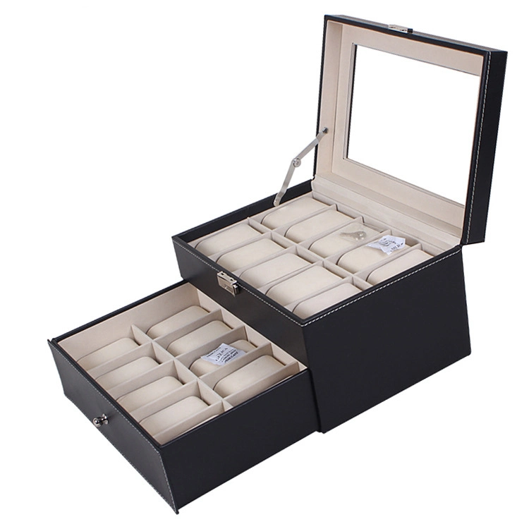 Wholesale/Supplier High quality/High cost performance  PU Leather Watch Packing Box Watch Outdoor Suitcase Display