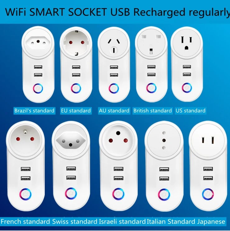 Tuya Socket with USB Home Remote Control WiFi Smart Plug