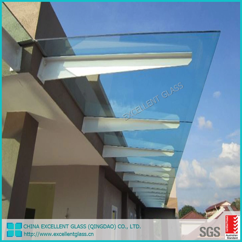 12mm Clear Tempered Glass Stainless Steel Bracket Patio Porch Canopy / Building Glass/Safety Glass/Tempered Glass/Laminated Glass/Toughened Glass