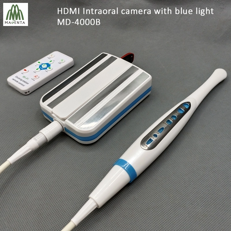 Caméra intra-orale HD HDMI et VGA avec lumière bleue pour Vérification du calcul dentaire et de la plaque de la dent décadée