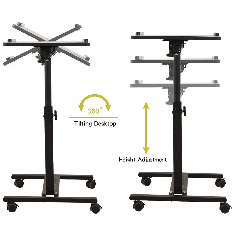Mobiler Projektor Ständer Rolling Height Verstellbarer Laptop und Projektor Präsentation Wagen und Trolley