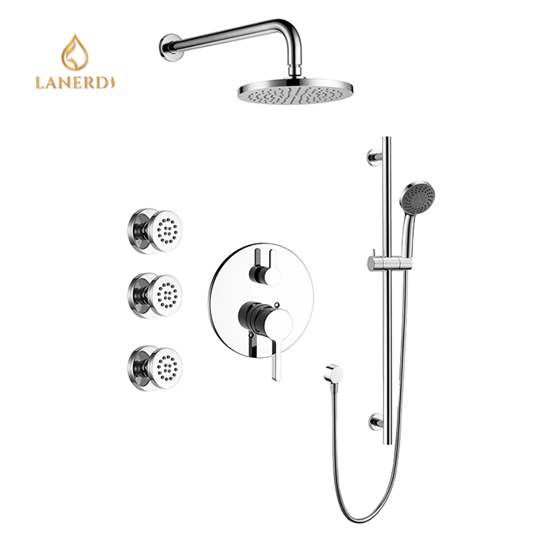 in Wall Mount Concealed Shower Set Body Jet Rain Shower