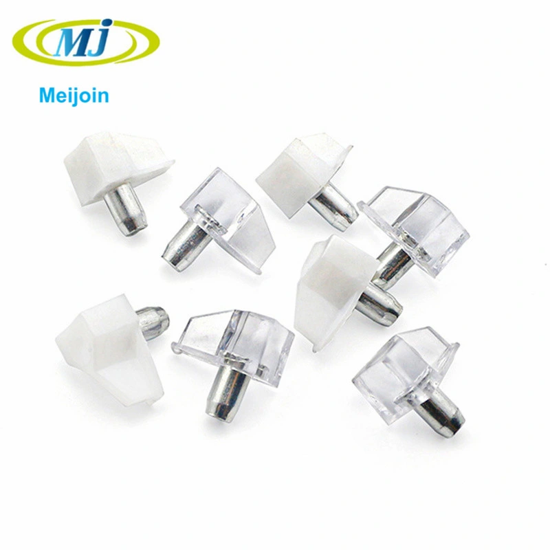 Furniture Hardware Fittings Transparent Shelf Support 5mm Without Lip