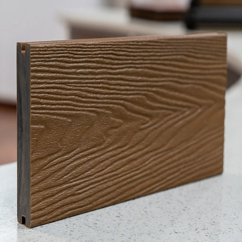 Terrasse en composite bois-plastique 3D à motif de grain de bois patio, revêtement de sol en composite bois-plastique étanche Terrasse / plancher de terrasse / panneau en bois dur massif