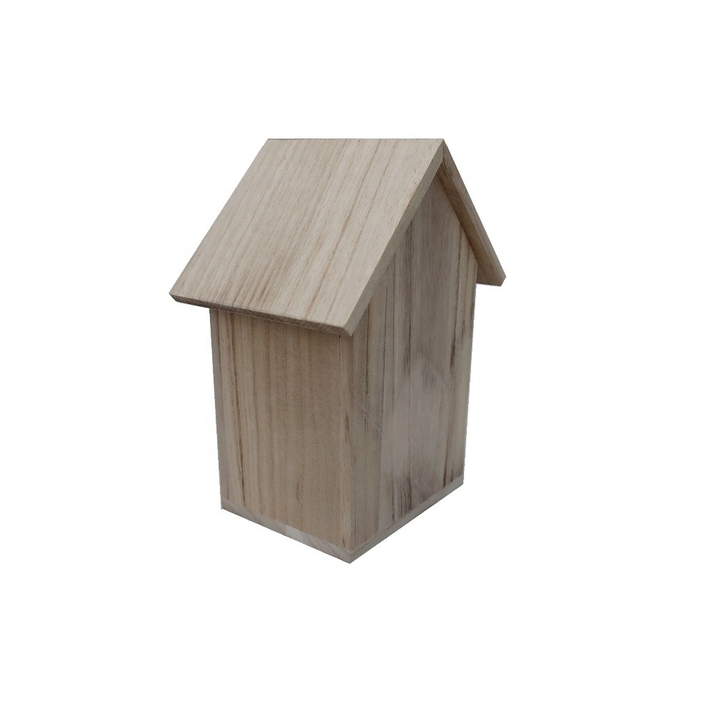 Pinho/Paulownia/China Fir/madeira madeira artesanais Birdhouse