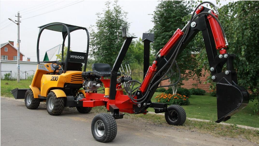 15HP EPA Towable Backhoe Excavator with Shovel/Ditch Finger/Log Thumb for Sale