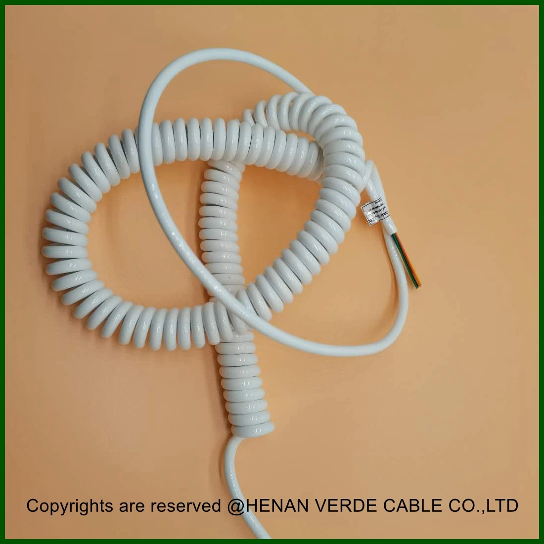 Factory Direct Sales Coil Cables PUR Silicone Spiral Coiled Power Spring Robot Cable