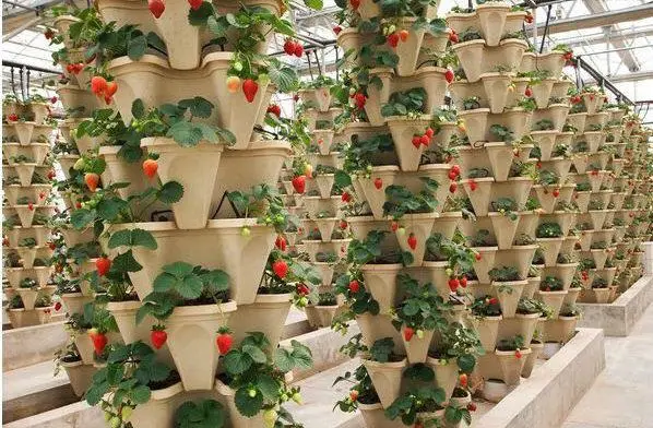 Gewächshaus Hydroponic System Garten Kunststoff Stapelbar Vertikal Grow Topftopf