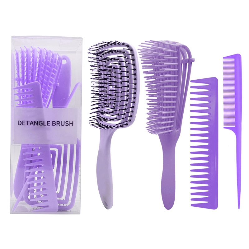 Private Logo ABS Plastic Brush Easy to Use for Men Women Hair Self Cleaning Natural Hair Brushes